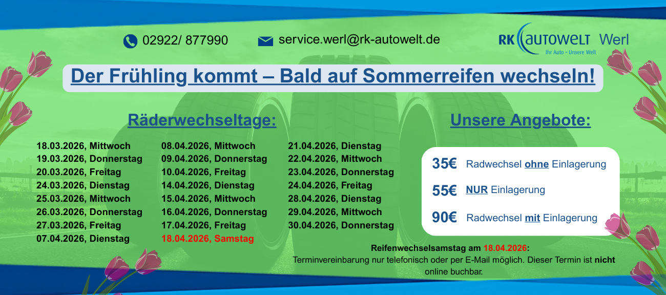 Unsere Räderwechseltage 2026